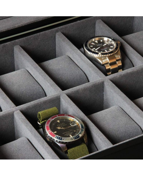 Watchbox black glossy for 10 watches Geneva