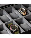 Watchbox black glossy for 10 watches AREZZO