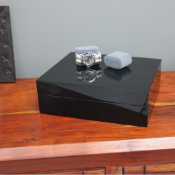 Watchbox black glossy for 10 watches AREZZO