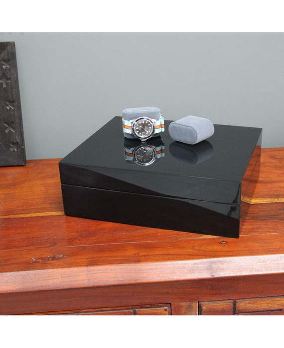 Watchbox black glossy for 10 watches Geneva