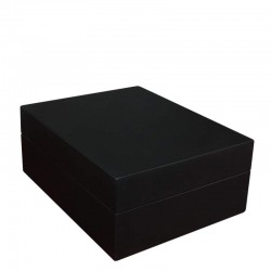 Watchbox black wood for 6 watches 