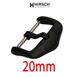 Buckle Hirsch 20mm black PVD stainless steel