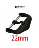 Buckle Hirsch 22mm black PVD stainless steel