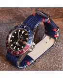 Watchstrap NATO crocodile 20mm Blue GMT Watchstrap NATO crocodile 20mm Blue GMT