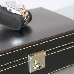 Watch Box black leather for 10 watch Friedrich