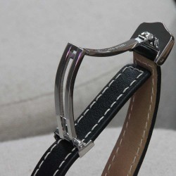 Bracelet Hirsch NAVIGATOR noir 20mm avec boucle deployante inox