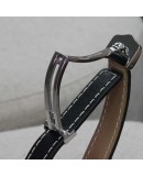Bracelet Hirsch NAVIGATOR noir 20mm avec boucle deployante inox