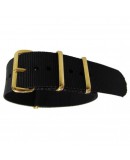 NATO Strap 20mm black gold buckle NATO Strap 20mm black gold buckle