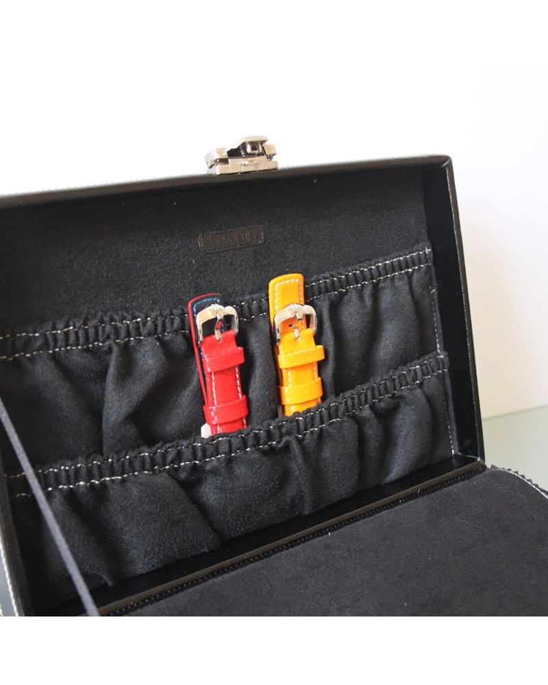 Coffret 10 montres Cuir Noir intérieur noir Friedrich