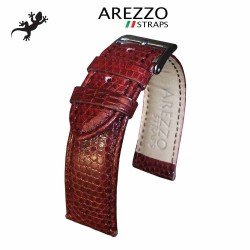 Watchstrap AREZZO KOMODO lizard bordeaux 18mm