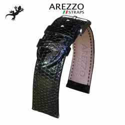 Watchstrap AREZZO KOMODO lizard black 18mm