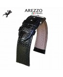 Watchstrap AREZZO KOMODO lizard black 18mm