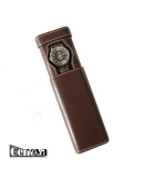 Watch slip-case dark brown leather for one watch Watch slip-case dark brown leather for one watch