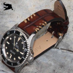 Arezzo DARKGATOR Crazy 20mm Alligator Brown