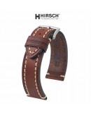 Bracelet Hirsch Liberty 24mm Marron Foncé couture blanche