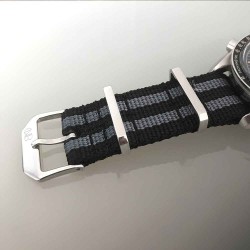 Bracelet NATO CONCEPT noir gris Omega speedmaster