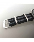 Bracelet NATO CONCEPT noir gris Omega speedmaster