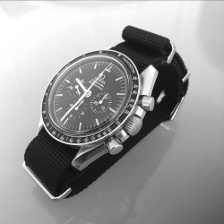 Bracelet NATO CONCEPT noir pour Omega speedmaster