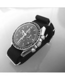 Bracelet NATO CONCEPT noir pour Omega speedmaster