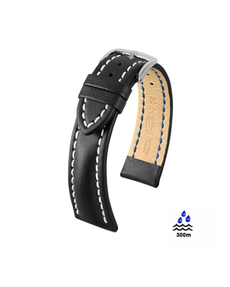 Watchstrap Hirsch Heavy Calf Black 22mm