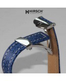 Watchstrap Hirsch NAVIGATOR 22mm blue shark with deployment buckle