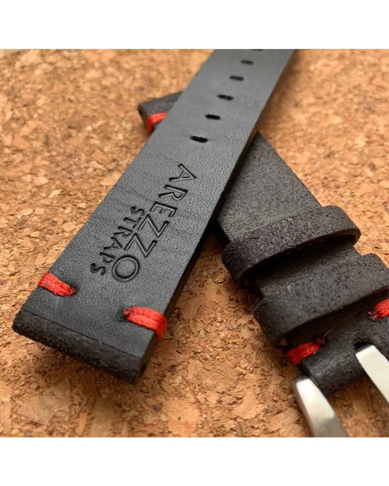 Watchstrap Arezzo HORSEMAN 26mm black Horse