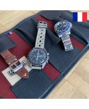 marmotte cuir pour 2 montres grandval france