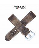 braelet montre veau mat doublure caoutchouc arezzo militare 24mm