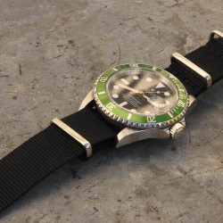 Bracelet de montre NATO 20mm noir nylon