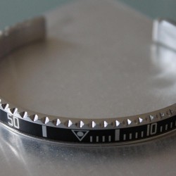 Bracelet Speedometer Noir et Inox Poli