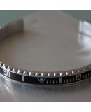Bracelet Speedometer Noir et Inox Poli