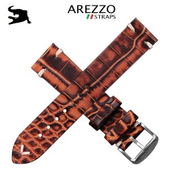 bracelet alligator arezzo darkgator 20mm