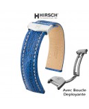 Bracelet en requin bleu  NAVIGATOR 22mm avec boucle deployante inox