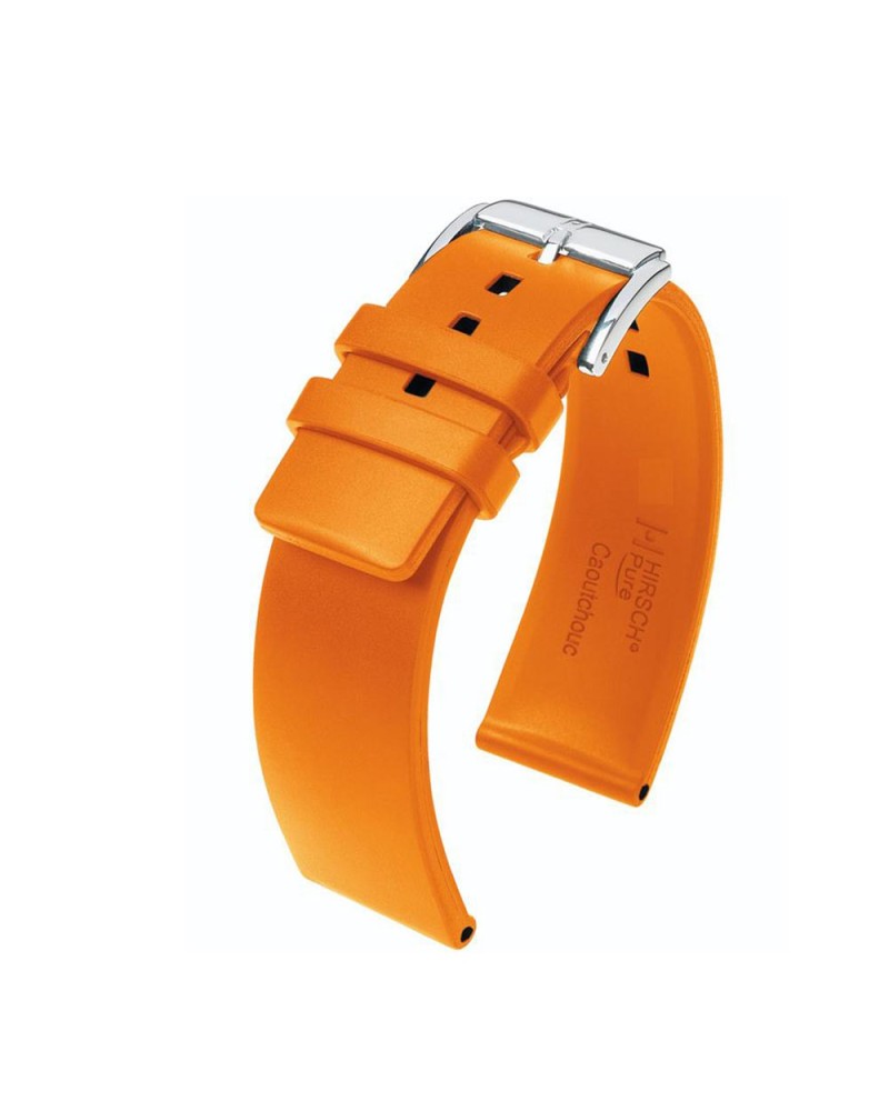 Bracelet Hirsch PURE 20mm Coutchouc Orange