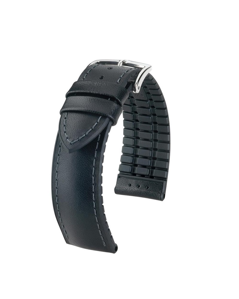 Watchstrap Hirsch JAMES Performance black 22mm