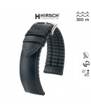 Bracelet Hirsch JAMES cuir lisse Performance noir 22mm