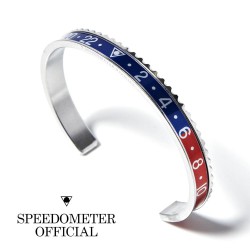 Bracelet Speedometer Pepsi Rouge Bleu et Inox Poli