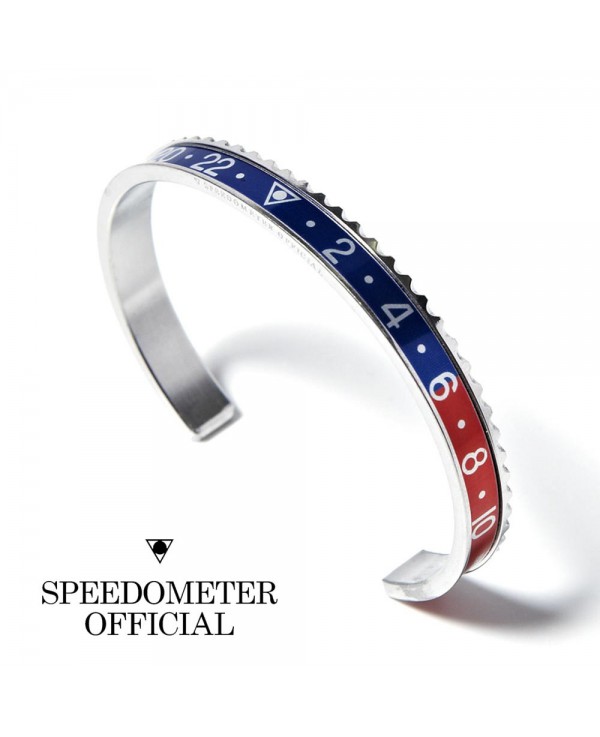 Bracelet Speedometer Pepsi Rouge Bleu et Inox Poli