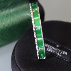 Speedometer Official Green and Polished Steel