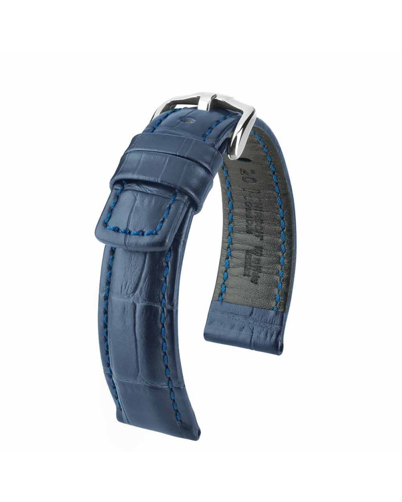 Watchstrap Hirsch Grand Duke Blue 24mm