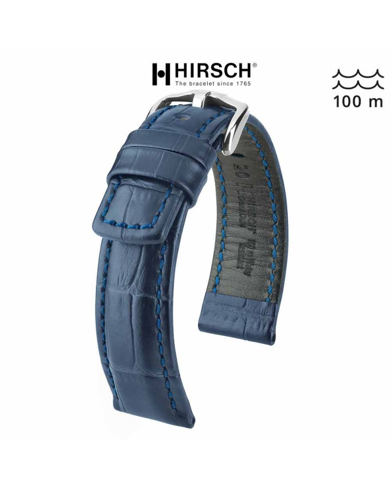 Watchstrap Hirsch Grand Duke Blue 24mm