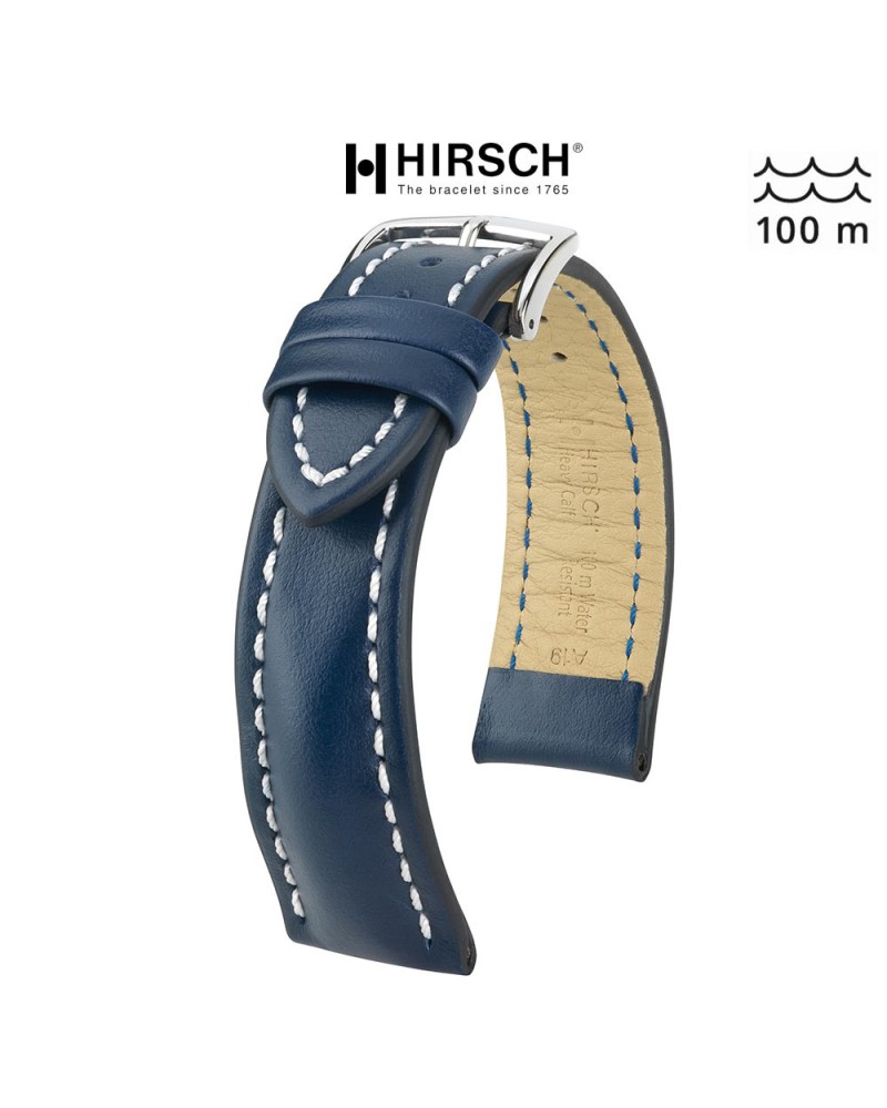 Bracelet Hirsch Heavy Calf Bleu Breitling 18mm