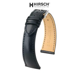 Bracelet Hirsch SIENA Noir 18mm cuir toscan