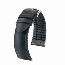 Watchstrap Hirsch JAMES Performance black 20mm