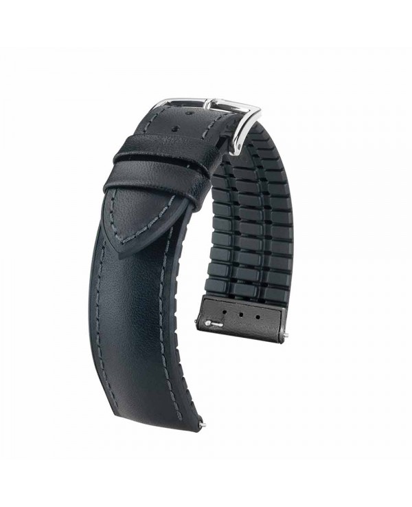 Watchstrap Hirsch JAMES Performance black 20mm