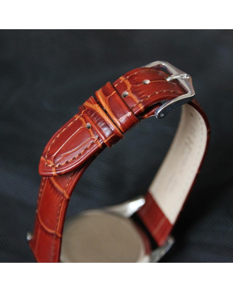 Watchstrap Hirsch DUKE gold brown 20mm