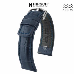 Bracelet Hirsch Grand Duke Bleu 20mm couture bleue