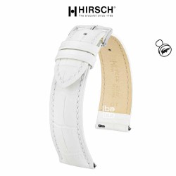 bracelet hirsch duke blanc cuir 18mm