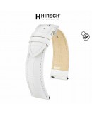 bracelet hirsch duke blanc cuir 18mm