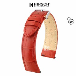 bracelet hirsch duke rouge cuir 18mm